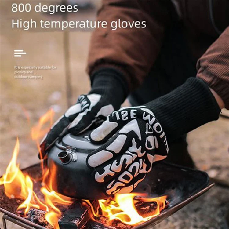 ISE MOUNT 1 Par de Guantes de Barbacoa Resistentes a Altas Temperaturas, Guantes de Horno Antideslizantes y Aislados del Calor para Microondas
