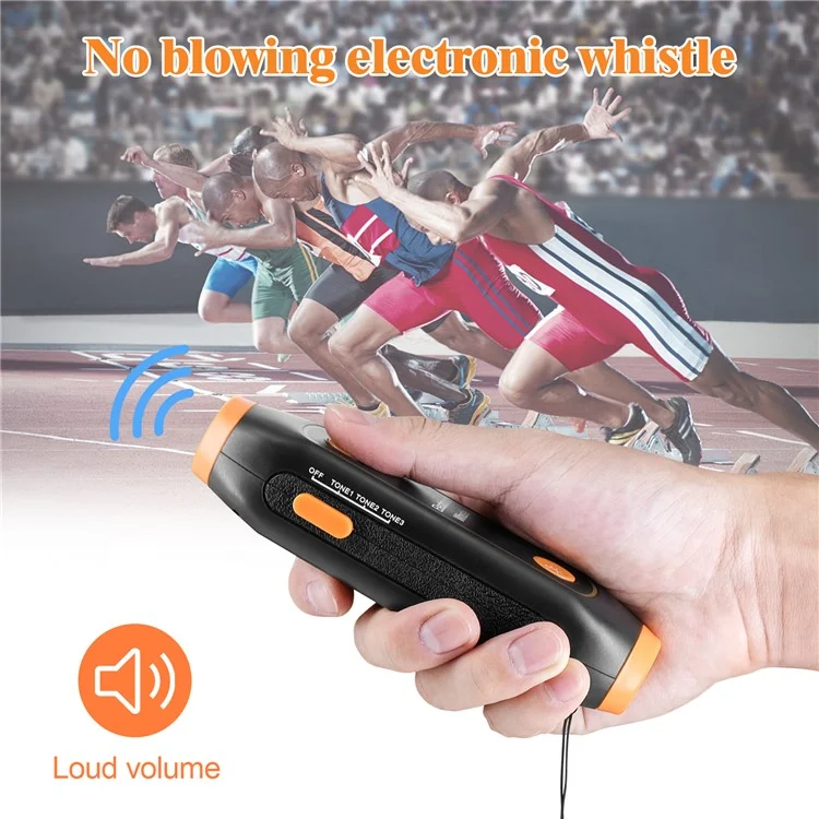 Safety Whistle Lantern Referees Electronic Whistle SOS Light Flashlight Emergency Camping Lamp Instructors Whistle - Orange