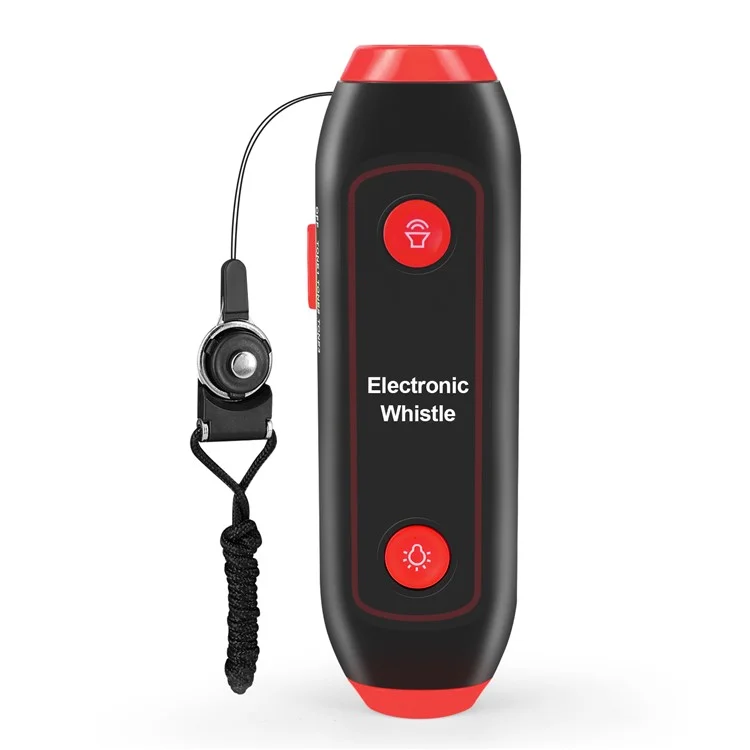 Sécurité Whistle Lantern Arbitres Electronic Whistle SOS Light Lampe de Poche D'urgence Camping Lampeurs Whistle - Rouge