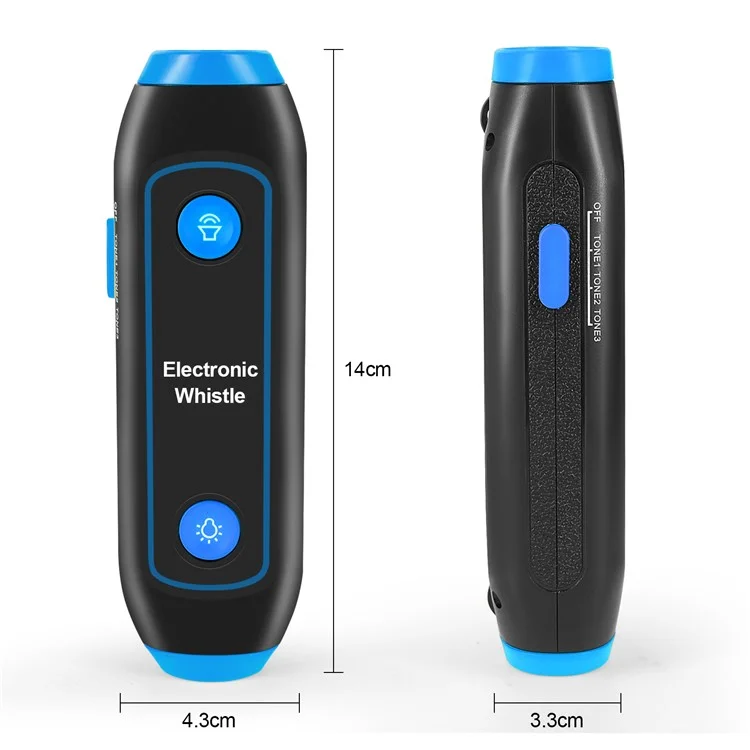 Safety Whistle Lantern Referees Electronic Whistle SOS Light Flashlight Emergency Camping Lamp Instructors Whistle - Blue