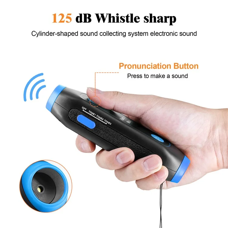 Safety Whistle Lantern Referees Electronic Whistle SOS Light Flashlight Emergency Camping Lamp Instructors Whistle - Blue