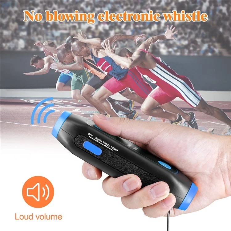 Safety Whistle Lantern Referees Electronic Whistle SOS Light Flashlight Emergency Camping Lamp Instructors Whistle - Blue
