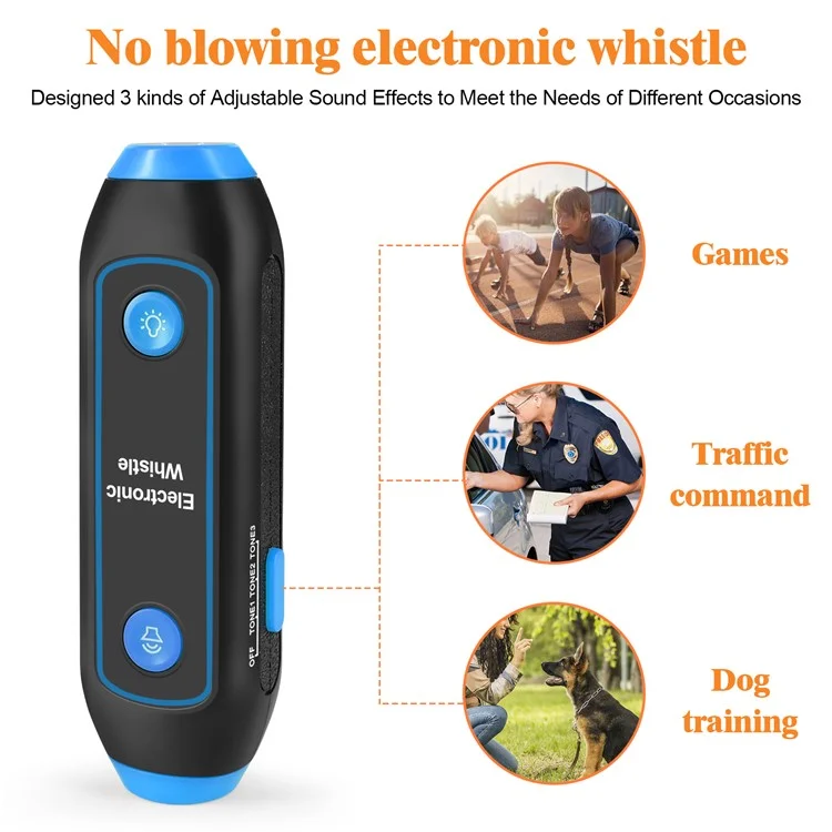 Safety Whistle Lantern Referees Electronic Whistle SOS Light Flashlight Emergency Camping Lamp Instructors Whistle - Blue