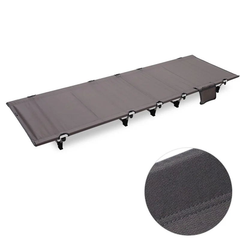 Camping Cot for Outdoor Backpacking Hiking Travel Tent Ultralight Folding Sleeping Bed - Grey / Silver