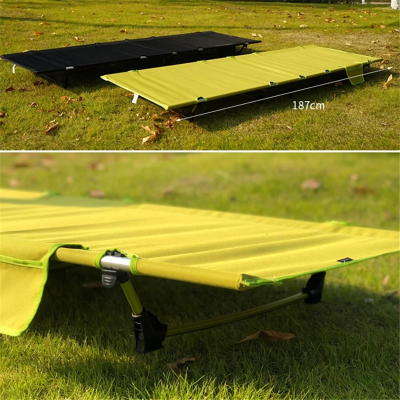 Camping Cot for Outdoor Backpacking Hiking Travel Tent Ultralight Folding Sleeping Bed - Grey / Silver