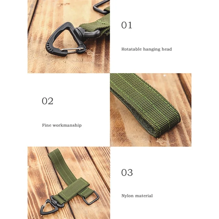 Multifunction Gloves Storage Buckle Outdoor Tactical Climbing Rope Storage Hook Key Holder Ajustable Rope Hanging Buckles - Verde del Ejército