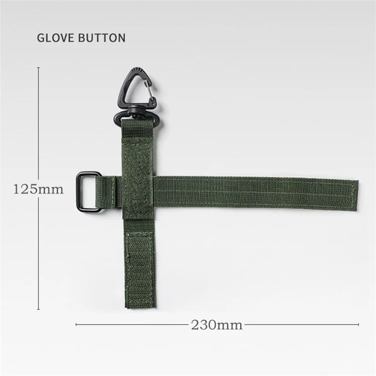 Multifunction Gloves Storage Buckle Outdoor Tactical Climbing Rope Storage Hook Key Holder Ajustable Rope Hanging Buckles - Verde del Ejército