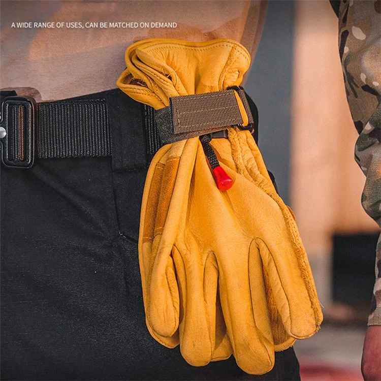 Multifunction Gloves Storage Buckle Outdoor Tactical Climbing Rope Storage Hook Key Holder Ajustable Rope Hanging Buckles - Verde del Ejército