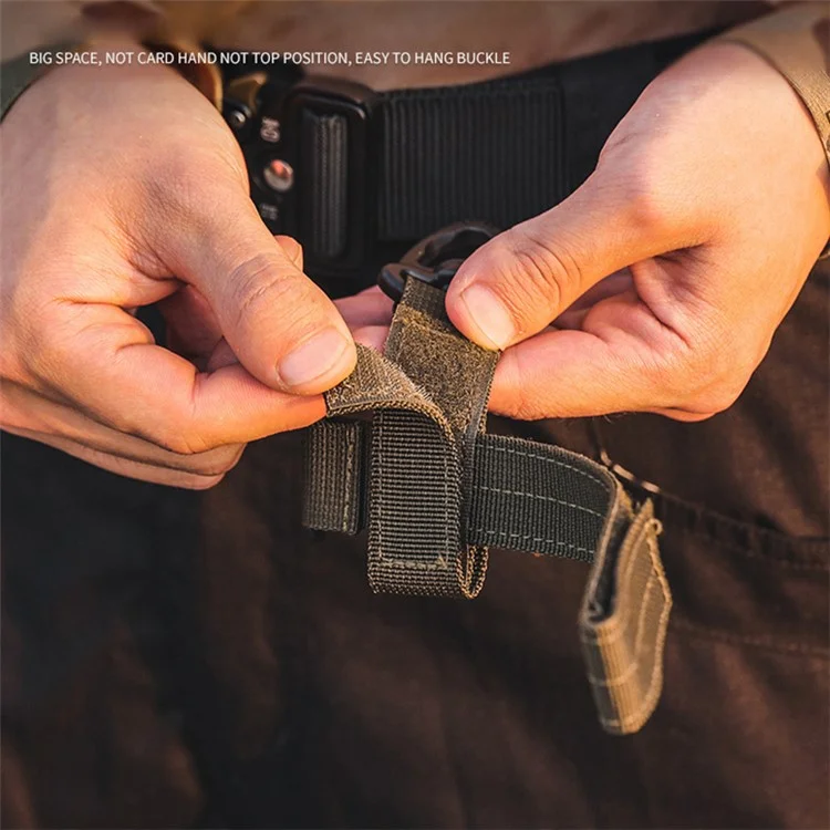 Multifunction Gloves Storage Buckle Outdoor Tactical Climbing Rope Storage Hook Key Holder Ajustable Rope Hanging Buckles - Verde del Ejército