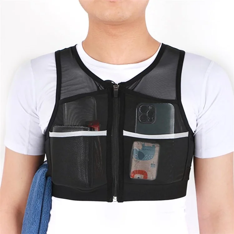 2235 Hydration Running Vest Reflective Sports Chest Bag Front Chest Pack für Radfahren, Laufen, Marathon, Wandern - S