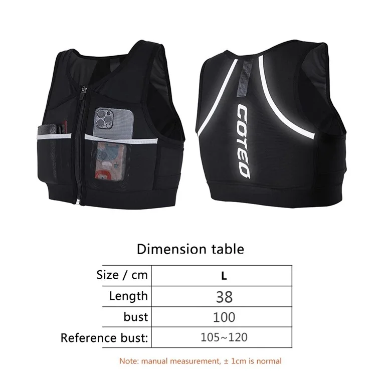 2235 Colete Hidratante Refletor para Corrida Bolsa Esportiva para Peito Bolsa Frontal para Ciclismo Corrida de Maratona Caminhada - G