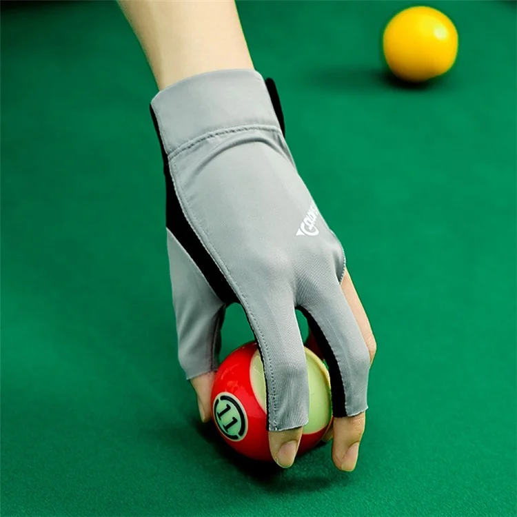 GOLOVEJOY XG67 1Pc Open 3 Fingers Snooker Billiard Gloves Left Hand Sweat Proof Cue Pool Gloves - Grey