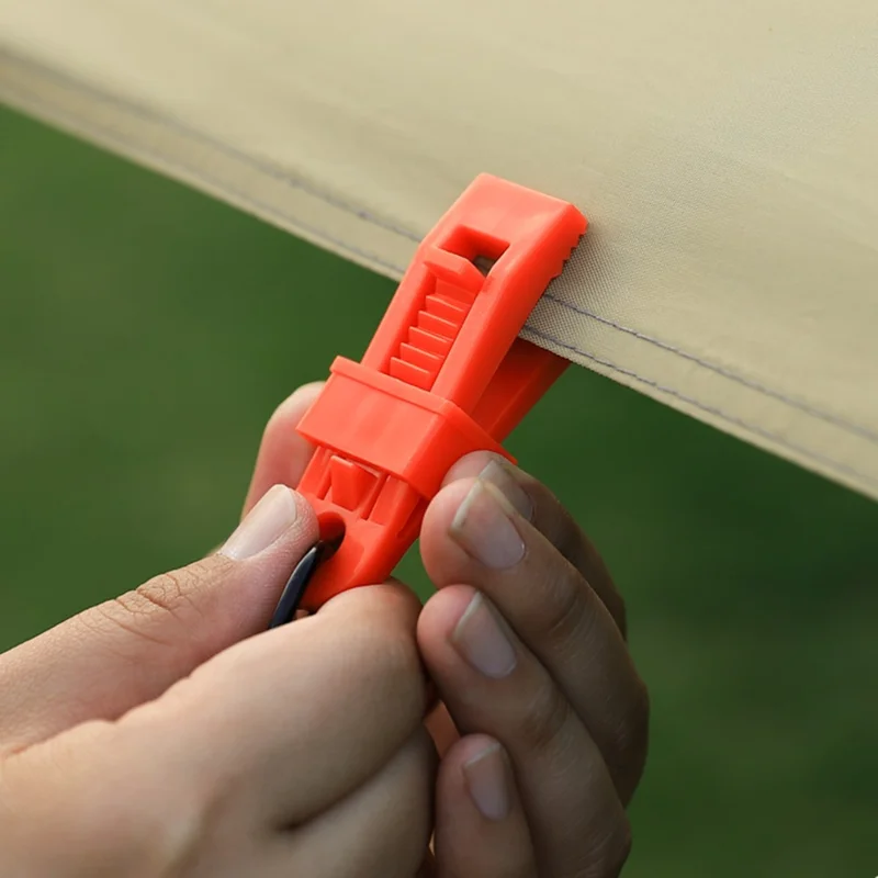 Outdoor Camping Tarp Clip Windproof Awning Tent Canopy Clamp Wind Rope Polypropylene Buckle - Green