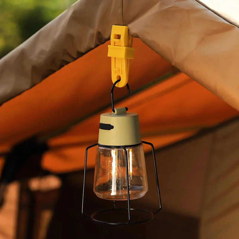 Outdoor Camping Tarp Clip Windproof Awning Tent Canopy Clamp Wind Rope Polypropylene Buckle - Green