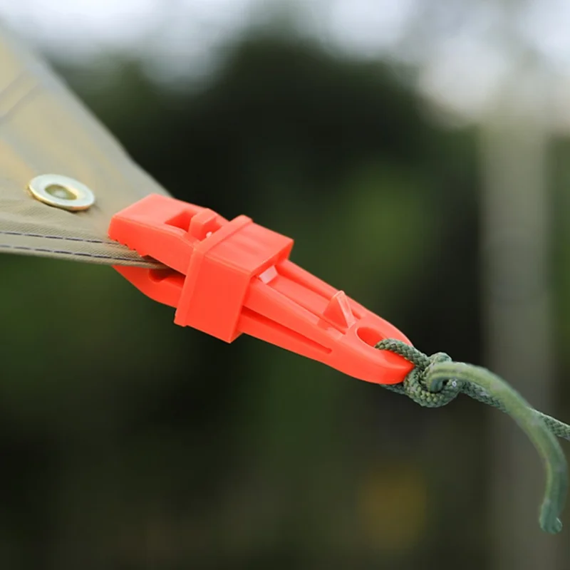 Outdoor Camping Tarp Clip Windproof Awning Tent Canopy Clamp Wind Rope Polypropylene Buckle - Green