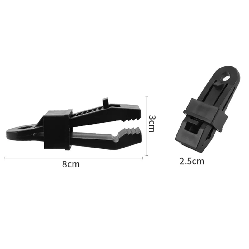 Outdoor Camping Tarp Clip Windproof Awning Tent Canopy Clamp Wind Rope Polypropylene Buckle - Green