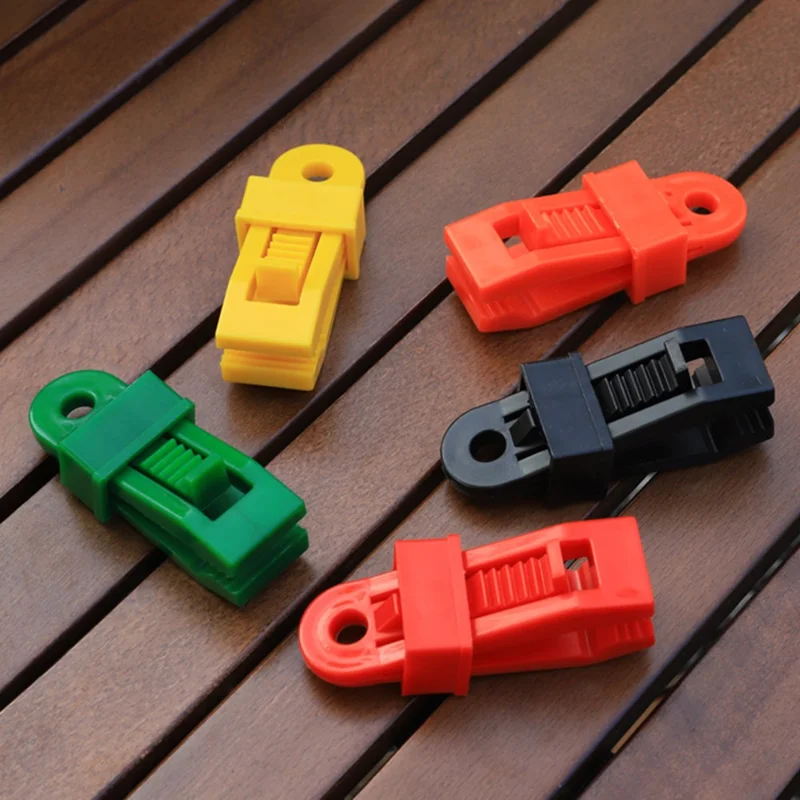 Outdoor Camping Tarp Clip Windproof Awning Tent Canopy Clamp Wind Rope Polypropylene Buckle - Green