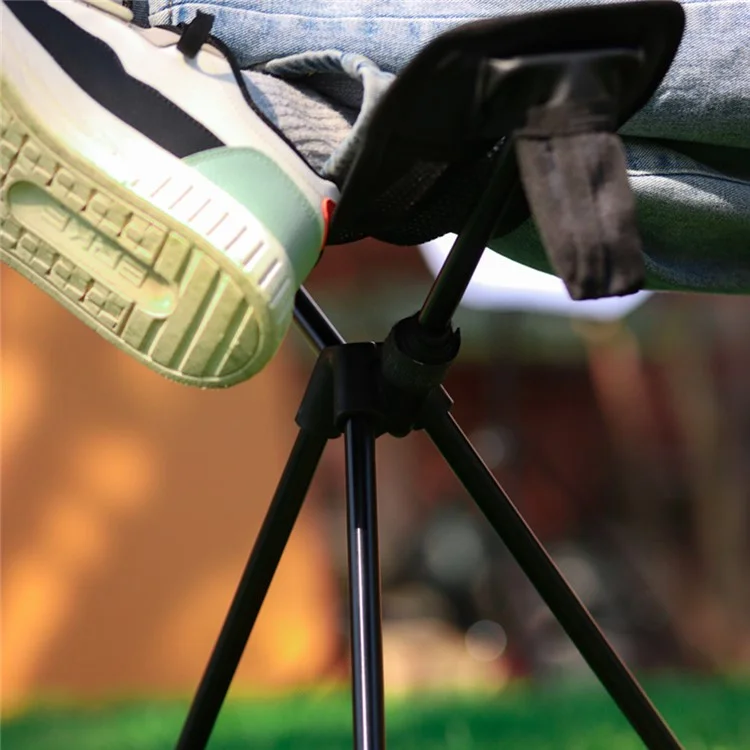 Taburete reclinable de apoyo para los pies al aire libre Ocio Siesta Reposapiés Aleación de aluminio Tela de malla Plegable Reposapies perezoso - Gris