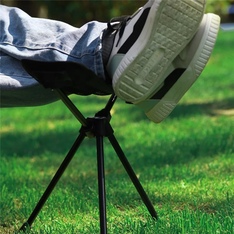 Taburete reclinable de apoyo para los pies al aire libre Ocio Siesta Reposapiés Aleación de aluminio Tela de malla Plegable Reposapies perezoso - Gris