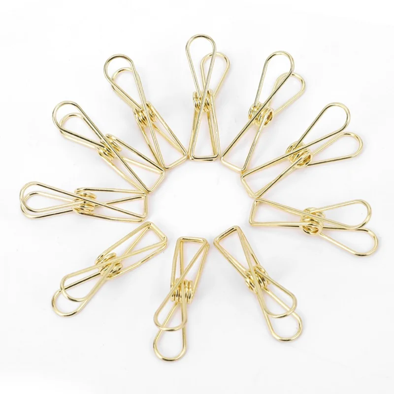 Outdoor Tent Mini Long Tail Clip Press-type Anti-skid Canopy Tarp Fixing Iron Clip - Gold