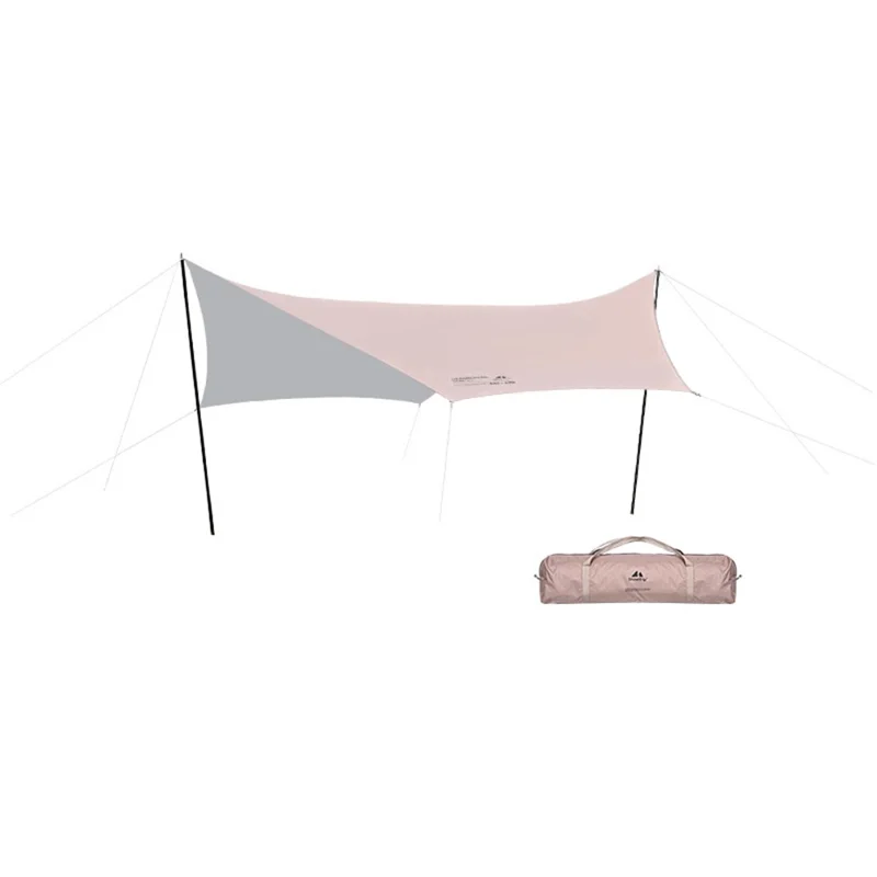 SHINETRIP Abri de Camping Extérieur Pique-Nique Pare-Soleil 210D Tissu Oxford Enduit d'Argent Abri Imperméable - Or
