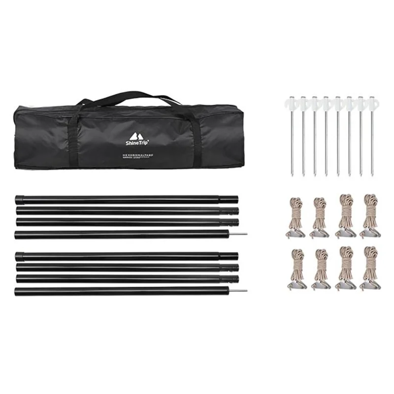 SHINETRIP Abri de Camping Extérieur Pique-Nique Pare-Soleil 210D Tissu Oxford Enduit d'Argent Abri Imperméable - Or