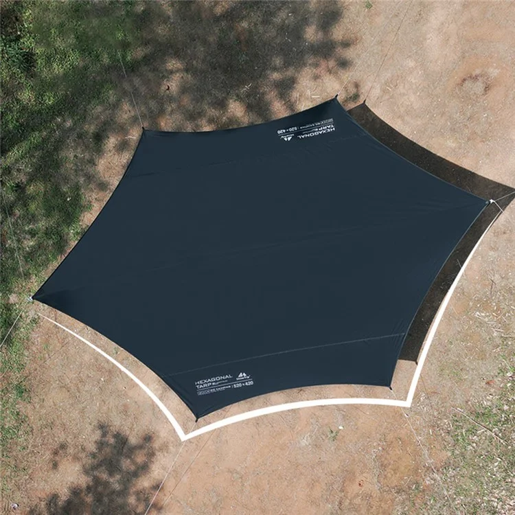 SHINETRIP Outdoor Camping Picnic Tarp 210D Black Coated Oxford Cloth Canopy Anti-UV Rainproof Awning - Gold