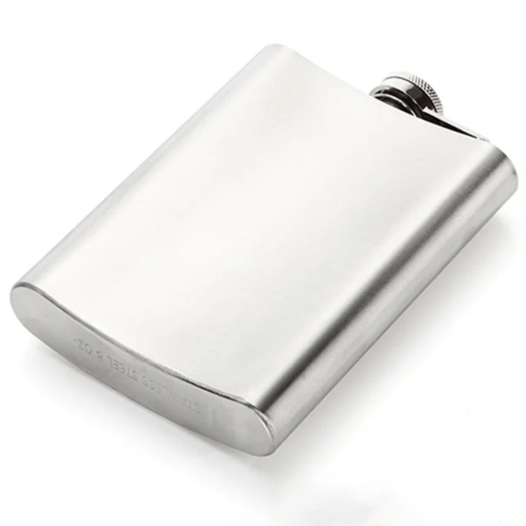 AOTU 8oz Portable Stainless Steel Hip Flask Whiskey Wine Pot (BPA Free, No FDA Certificate) - Textured