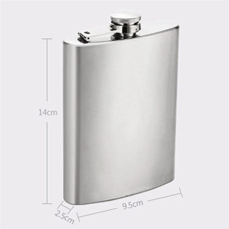 AOTU 8oz Portable Stainless Steel Hip Flask Whiskey Wine Pot (BPA Free, No FDA Certificate) - Textured