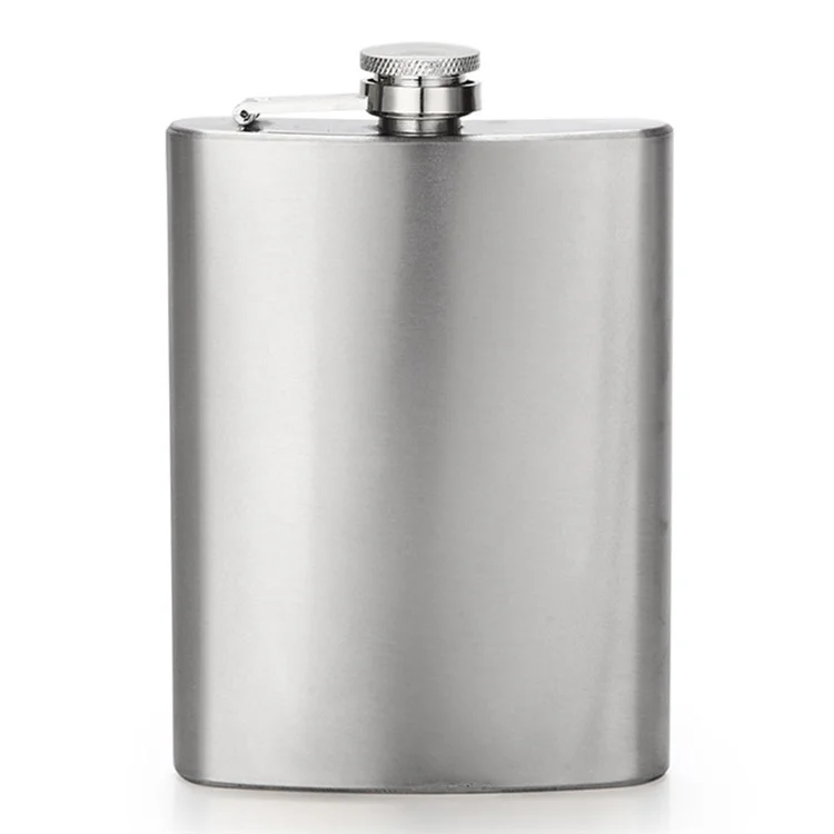 AOTU 8oz Portable Stainless Steel Hip Flask Whiskey Wine Pot (BPA Free, No FDA Certificate) - Glossy