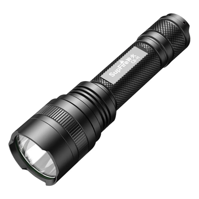 SUPERFIRE C8-H 1200LM Lampe de poche portable Haute luminosité 15W Veilleuse avec batterie 4000mAh