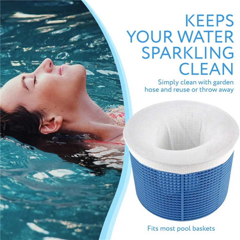 10PCS Swimming Pool Skimmer Socks Filters Baskets Skimmers to Clean Debris and Leaves for Ground Pools - Blue