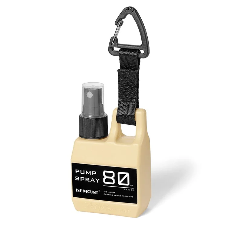 ISE MOUNT Garrafa Spray Tática Outdoor Camping de 80 ml com Gancho - Cáqui