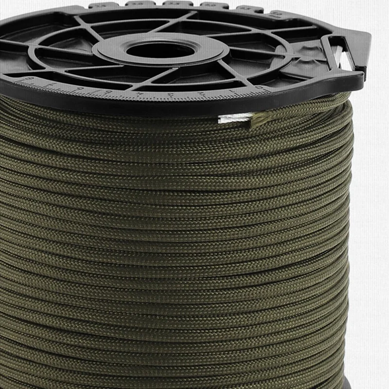 HALIN 100m Outdoor Multifunctional Spool 9 Core Umbrella Rope 4mm Thick Tent Wind Rope - Orange