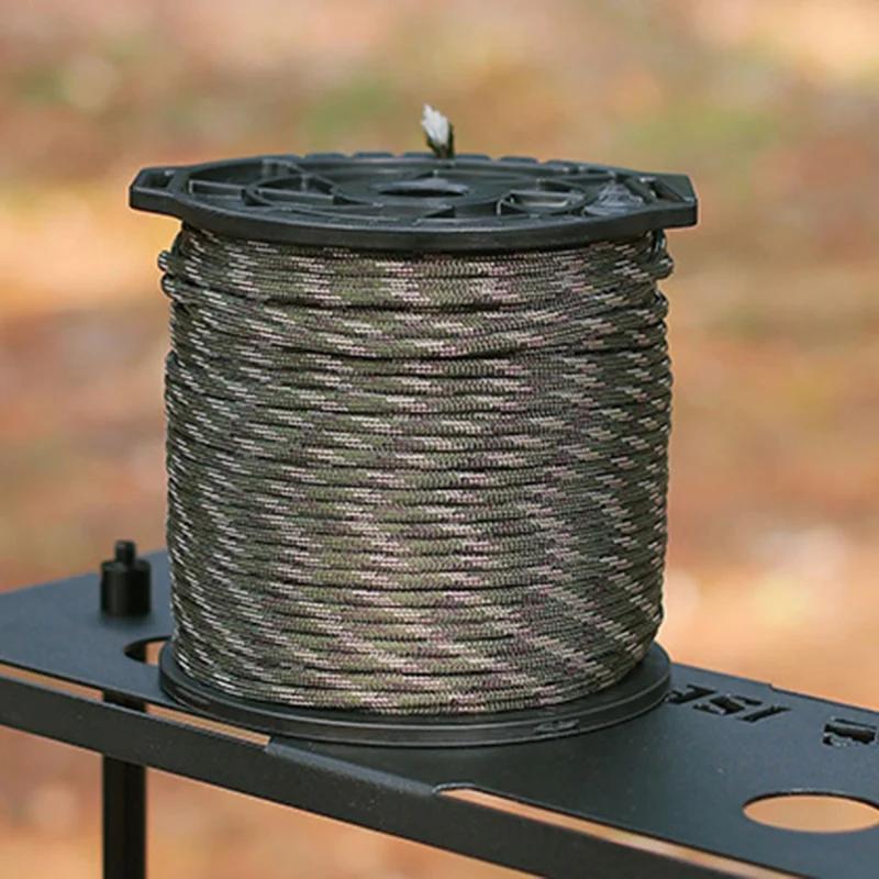 HALIN 100m Outdoor Multifunctional Spool 9 Core Umbrella Rope 4mm Thick Tent Wind Rope - Orange