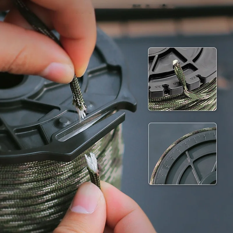 HALIN 100m Outdoor Multifunctional Spool 9 Core Umbrella Rope 4mm Thick Tent Wind Rope - Orange