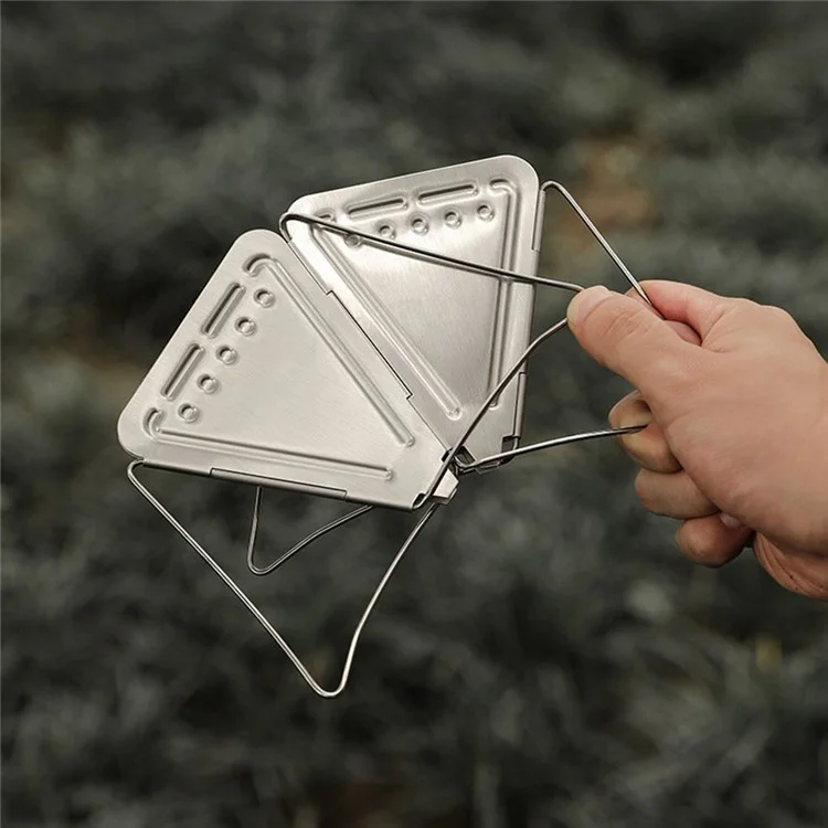 HALIN Stainless Steel Coffee Dripper Holder Folding Outdoor Camping Coffee Filter Rack (BPA Free, No FDA Certificate)