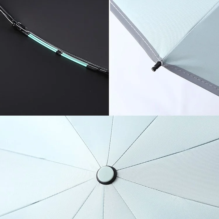 20 Ribs 190T Cloth Automatic Umbrella Sun-proof Rainproof Dual-use Reverse Type Folding Umbrella - Blue