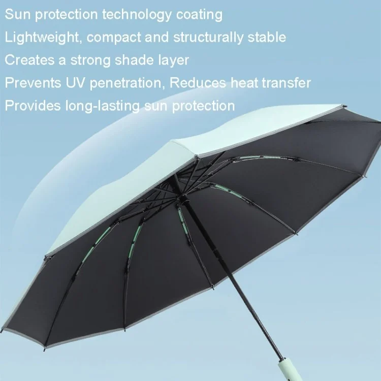 20 Ribs 190T Cloth Automatic Umbrella Sun-proof Rainproof Dual-use Reverse Type Folding Umbrella - Blue