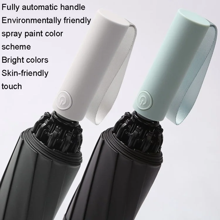 20 Ribs 190T Cloth Automatic Umbrella Sun-proof Rainproof Dual-use Reverse Type Folding Umbrella - Blue