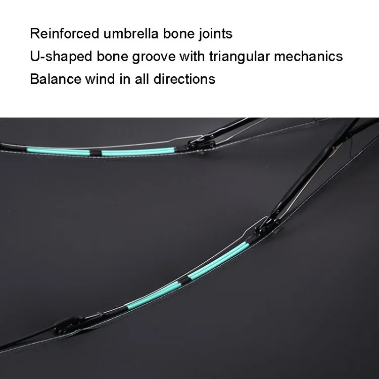 20 Ribs 190T Cloth Automatic Umbrella Sun-proof Rainproof Dual-use Reverse Type Folding Umbrella - Blue