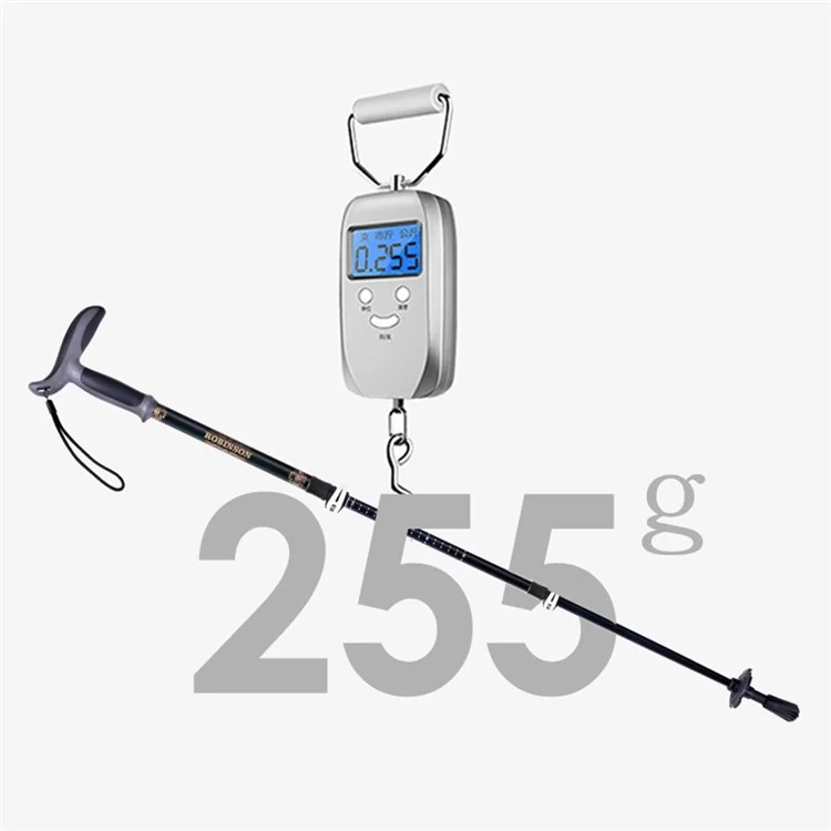 REBORNSUN RBQY0623 Backpacking Carbon Fiber Trekking Pole Camping 3-Abschnitt 51-100CM Outdoor Walking Stick - Schwarz