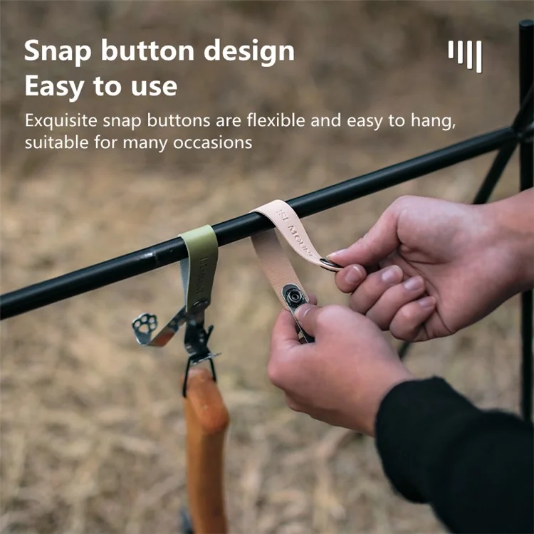 ISE MOUNT 3Pcs Cute Cat Claw Hook Outdoor Snap Button Stainless Steel Hanger Camping Cookware Holder - Marrom