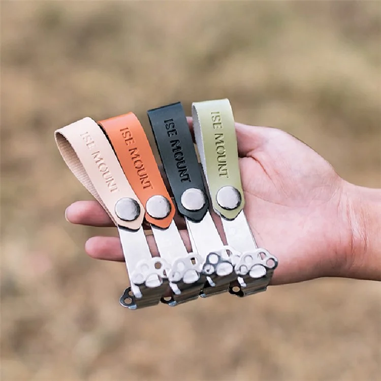 ISE MOUNT 3Pcs Cute Cat Claw Hook Outdoor Snap Button Stainless Steel Hanger Camping Cookware Holder - Marrom