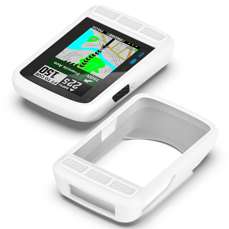Für Wahoo Elemnt Roam2 (WFCC6) Fahrrad-Computer Schutzhülle Silikon Sturzsichere Hülle - Weiß