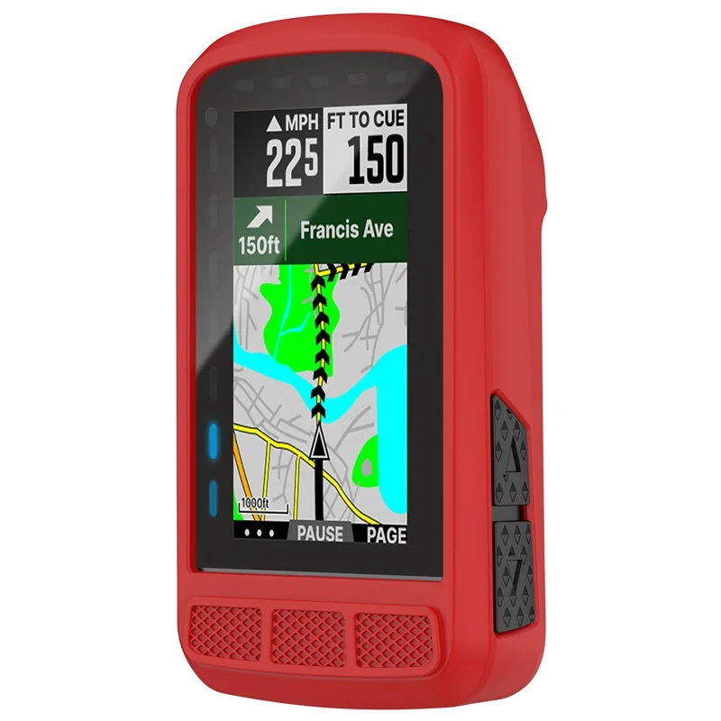 For Wahoo Elemnt Roam2 (WFCC6) Bike Computer Protective Cover Silicone Anti-drop Case - Red