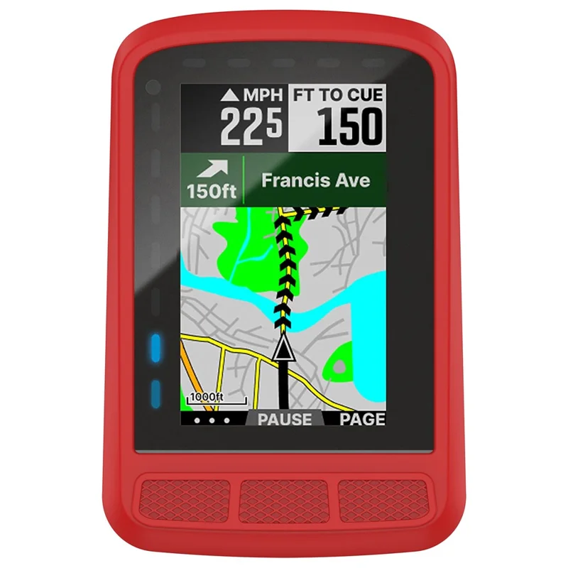 For Wahoo Elemnt Roam2 (WFCC6) Bike Computer Protective Cover Silicone Anti-drop Case - Red