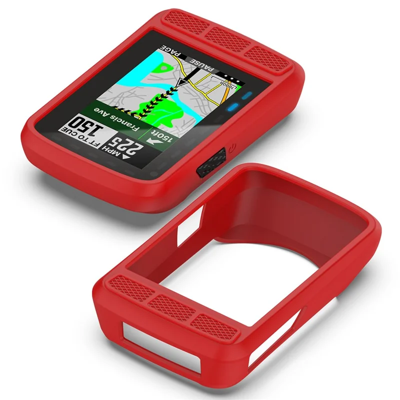 For Wahoo Elemnt Roam2 (WFCC6) Bike Computer Protective Cover Silicone Anti-drop Case - Red