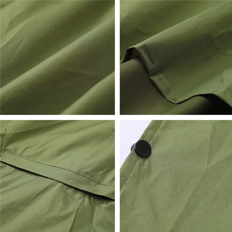 7029 Large Cycling Rain Poncho Bike Cycling Hooded Raincoat Rain Cape On the Go Rain Protection, Size: L - Army Green