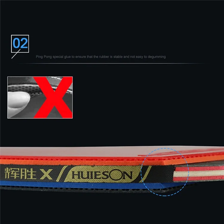 HUIESON HS-WX 1PC 5-Star Ping Pong Paddle Table Tennis Bat Table Tennis Racket for Training - Handshake Grip